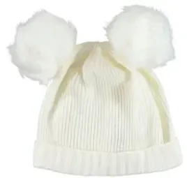 czapka-dziewczeca-biala-z-pomponami-ido