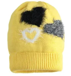 czapka-dziewczeca-zolta-z-aplikacja-ido