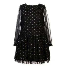 sukienka-dziewczeca-czarna-w-zlote-grochy-minimi