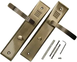 zestaw-klamka-drzwiowa-90mm-patyna-dlugi-szyld-wc-komplet-do-drzwi-lazienki
