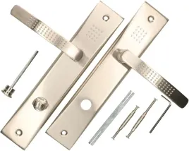 zestaw-klamka-drzwiowa-90mm-satyna-dlugi-szyld-wc-komplet-do-drzwi-lazienki