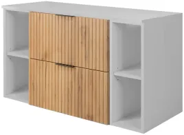 zestaw-szafka-lazienkowa-pod-umywalke-100-cm-z-regalami-dab-craft-biala