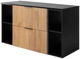 zestaw-szafka-lazienkowa-pod-umywalke-100-cm-z-regalami-dab-craft-czarna