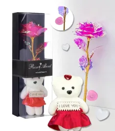 wieczna-roza-rozowa-led-zestaw-prezentowy-z-misiem-na-walentynki-urodziny