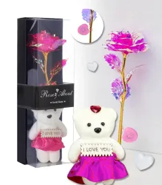wieczna-roza-rozowa-led-zestaw-z-misiem-na-walentynki-urodziny-rocznice
