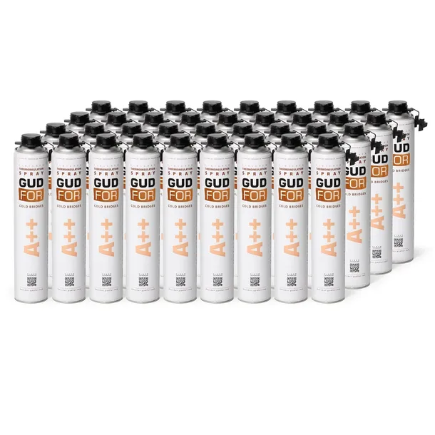 Pianka PUR do ociepleń izolacja 850ml + 72 dysze do natrysku GUDFOR A++