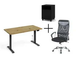 biurko-bimotion-1s-140x70x32-czarny-dab-fotel-vire-kontenerek-czarny