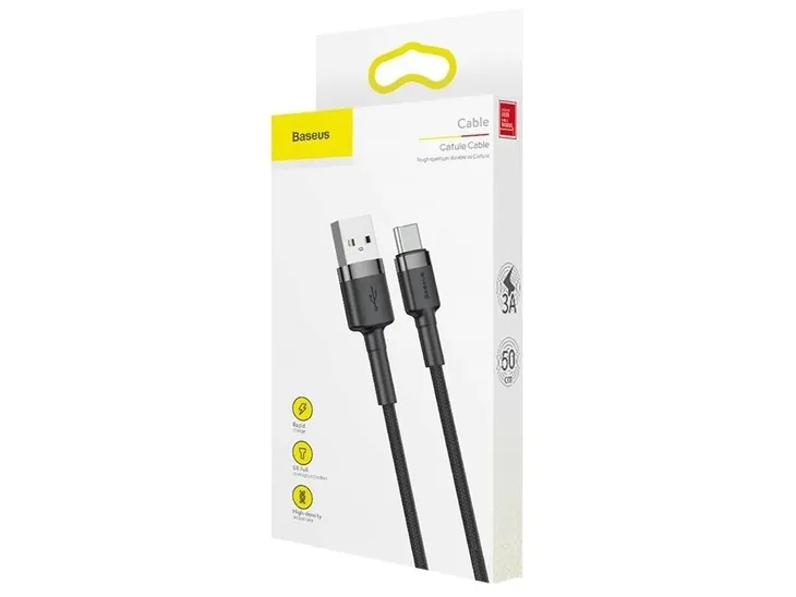 kabel-usb-do-usb-c-baseus-cafule-2a-300-cm-szaro-c-stan-nowy-zgodnosc-ze-standardem-quick-charge-1-0-quick-charge-2-0-quick-charge-3-0