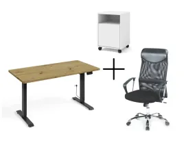 biurko-bimotion-1s-140x70x32-cm-czarny-dab-fotel-vire-kontenerek-bialy