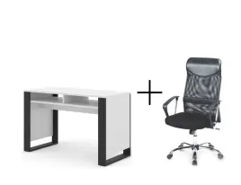 biurko-mondi-120x55x75-cm-bialy-mat-fotel-vire-czarny