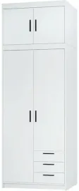 szafa-dwudrzwiowa-3-szuflady-drazek-polki-nadstawka-bialy-laminat-lena-2d3s