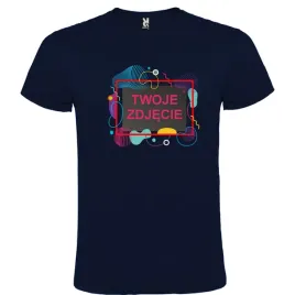t-shirt-koszulka-twoje-zdjecie-idealny-prezent-kolorowa-ramka-granat-roz-s