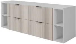 zestaw-kaszmirowa-szafka-lazienkowa-pod-umywalke-160-cm-z-bialymi-regalami