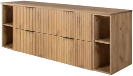 zestaw-wiszaca-szafka-lazienkowa-pod-umywalke-160-cm-z-regalami-dab-craft