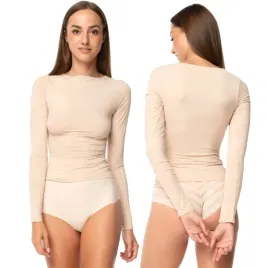 julimex-elastyczna-bluzka-simple-longsleeve-z-dlugim-rekawem-bezowy-s