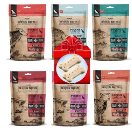 wiejska-zagroda-przysmak-dla-psa-miesne-kaski-mix-smakow-6x100g-miekkie