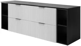 zestaw-biala-szafka-lazienkowa-pod-umywalke-160-cm-z-czarnymi-regalami-blat