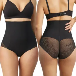 ysabel-mora-19618-black-czarny-koronka-2xl-majtki-wysokie-figi-modelujace