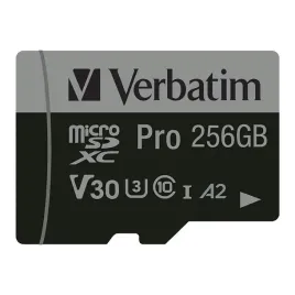 karta-pamieci-verbatim-pro-u3-256gb-100-90-mb-s-class-10-v30-adapter