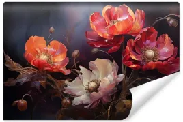 fototapeta-do-salonu-kwiaty-rosliny-natura-styl-vintage-abstrakcja-450x300