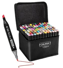 markery-alkoholowe-120-szt-flamastry-mazaki-pisaki-dwustronne-pro-torba