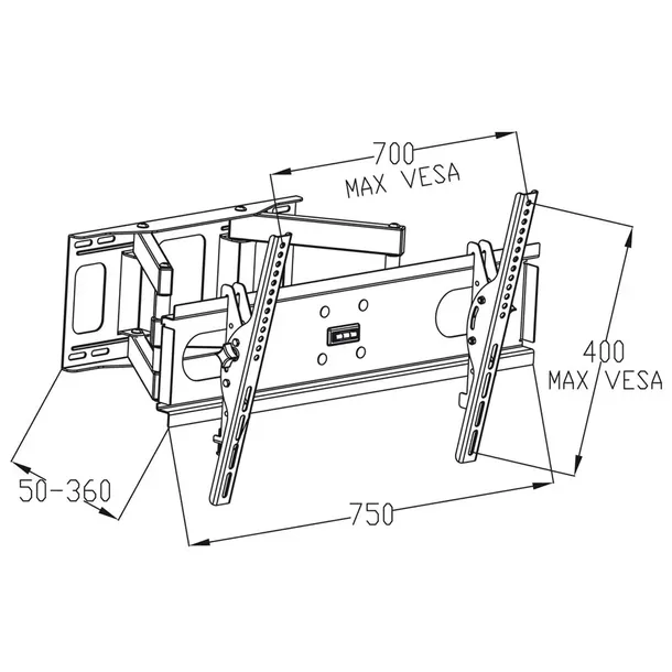 uchwyt-scienny-do-telewizora-art-ar-52-scienne-30-70-max-60kg-stan-nowy-typ-obrotowy-uchylny