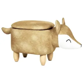 pufa-zwierzak-ze-schowkiem-welurowa-pomaranczowa-fox-lumarko