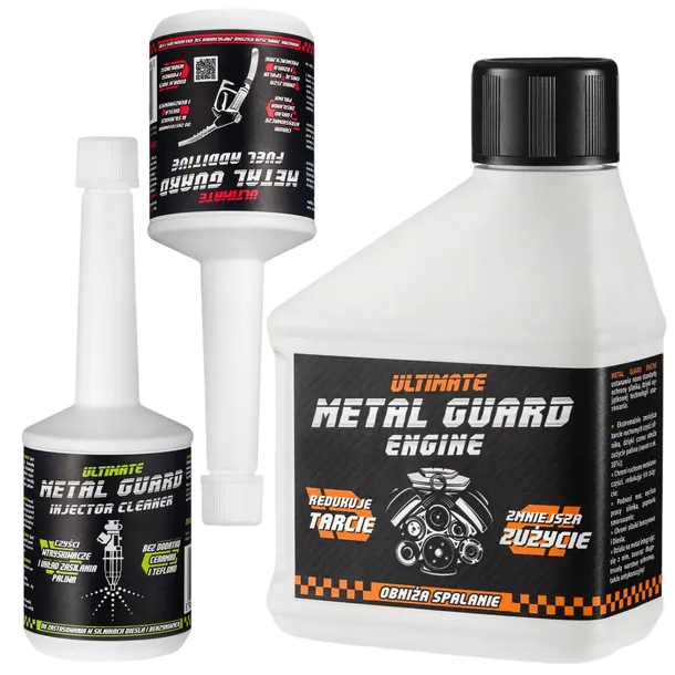 Pakiet 3 produktów MetalGuard DPF Cleaner + Diesel i Benzyna Silnik Moc