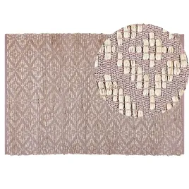 dywan-bawelniany-140-x-200-cm-bezowy-z-rozowym-gerze