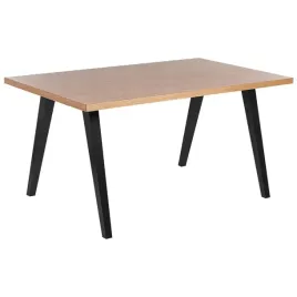 stol-do-jadalni-150-x-90-cm-jasne-drewno-z-czarnym-lenister