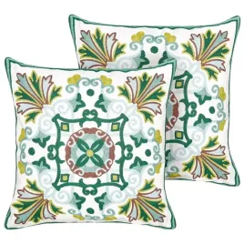 2-bawelniane-poduszki-dekoracyjne-haftowane-orientalny-wzor-45-x-45-cm-ziel