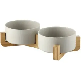 miska-ceramiczna-podwojna-dla-psa-i-kota-2-miski-drewniana-podstawa-2x400ml
