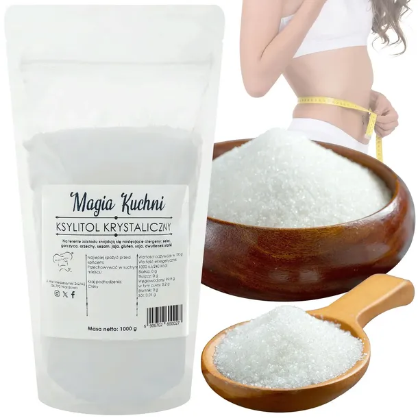 KSYLITOL KRYSTALICZNY XYLITOL 1000g CZYSTY SŁODZIK 1kg