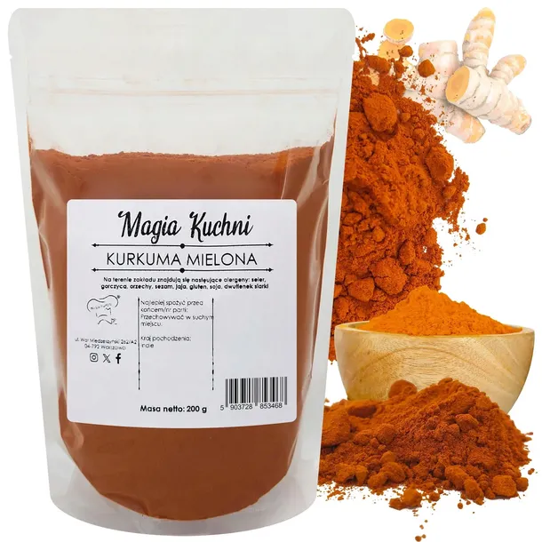 Kurkuma MIELONA naturalna BEZ CHEMII 200g