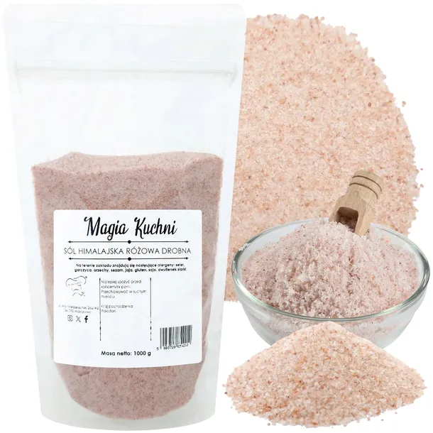 Sól HIMALAJSKA DROBNA różowa BEZ DOMIESZEK 1kg