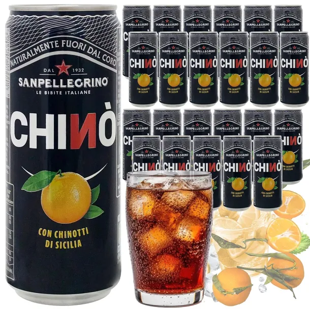 Napój SANPELLEGRINO Chinotto 24x330ml gazowany włoski smak orzeźwienia