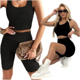 komplet-damski-dopasowany-bluzka-top-na-ramiaczkach-kolarki-prazkowany-l-xl