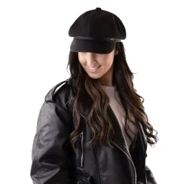 beret-damski-elegancki-z-daszkiem-czarny