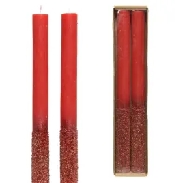 swiece-swieca-woskowa-czerwona-metaliczna-z-perelkami-ozdobna-25cm-2szt