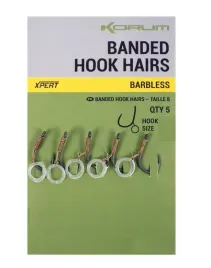 haczyk-bezzadziorowy-korum-banded-hook-hairs-barbless-nr-12