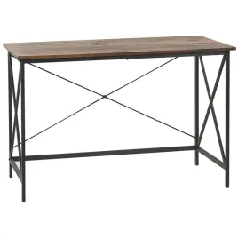 biurko-115-x-60-cm-ciemne-drewno-z-czarnym-futon