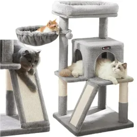 drapak-dla-kota-duzy-legowisko-domek-zabawka-wieza-slupek-3-poziomy-96cm