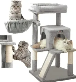 drapak-dla-kota-duzy-legowisko-domek-zabawka-wieza-slupek-3-poziomy-96cm