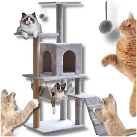 drapak-budka-dla-kota-wieza-legowisko-domek-drabinka-sizal-slup-5-poziomow