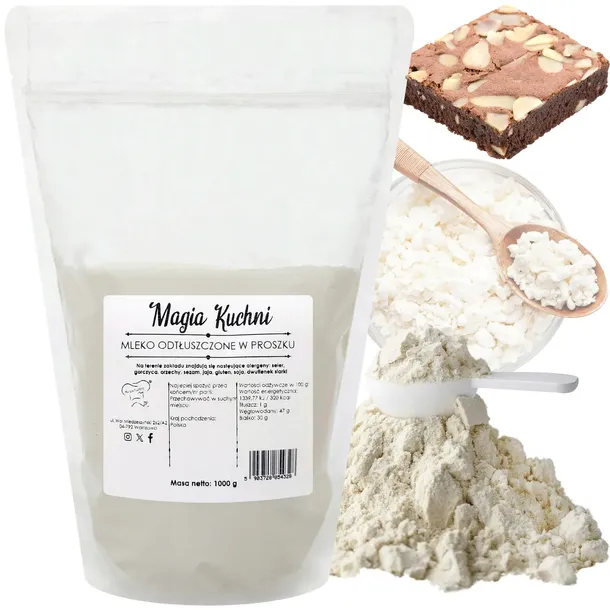 Mleko W PROSZKU 1kg ODTŁUSZCZONE