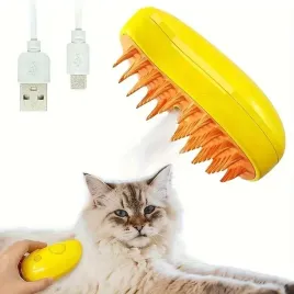 szczotka-parowa-dla-psa-kota-zwierzat-podswietlana-led-elektryczna-zolta