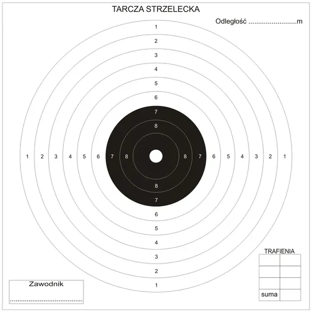 Tarcze Strzeleckie 17x17 cm grube 100 szt. sztywne