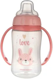 canpol-kubek-treningowy-uchwyty-silikonowy-ustnik-rozowy-krolik-320-ml