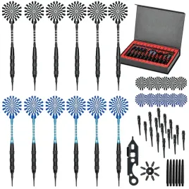 mega-zestaw-12-rzutek-do-gry-w-darta-piorka-i-100-grotow-mocny-aluminium-as