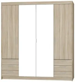 szafa-czterodrzwiowa-z-lustrem-polkami-drazkiem-czarne-uchwyty-lena-4d6s